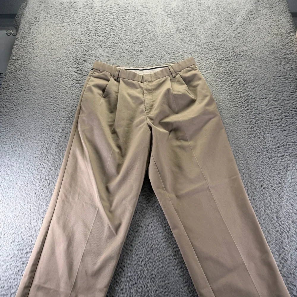 Dockers Stain Defender Pant Mens 34x32 Brown Cotton Chino Straight Preppy Career